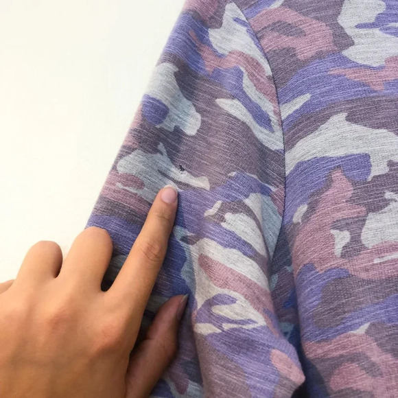 MONROW Purple Camo Zip Up Hoodie Jacket Medium - Picture 3 of 7